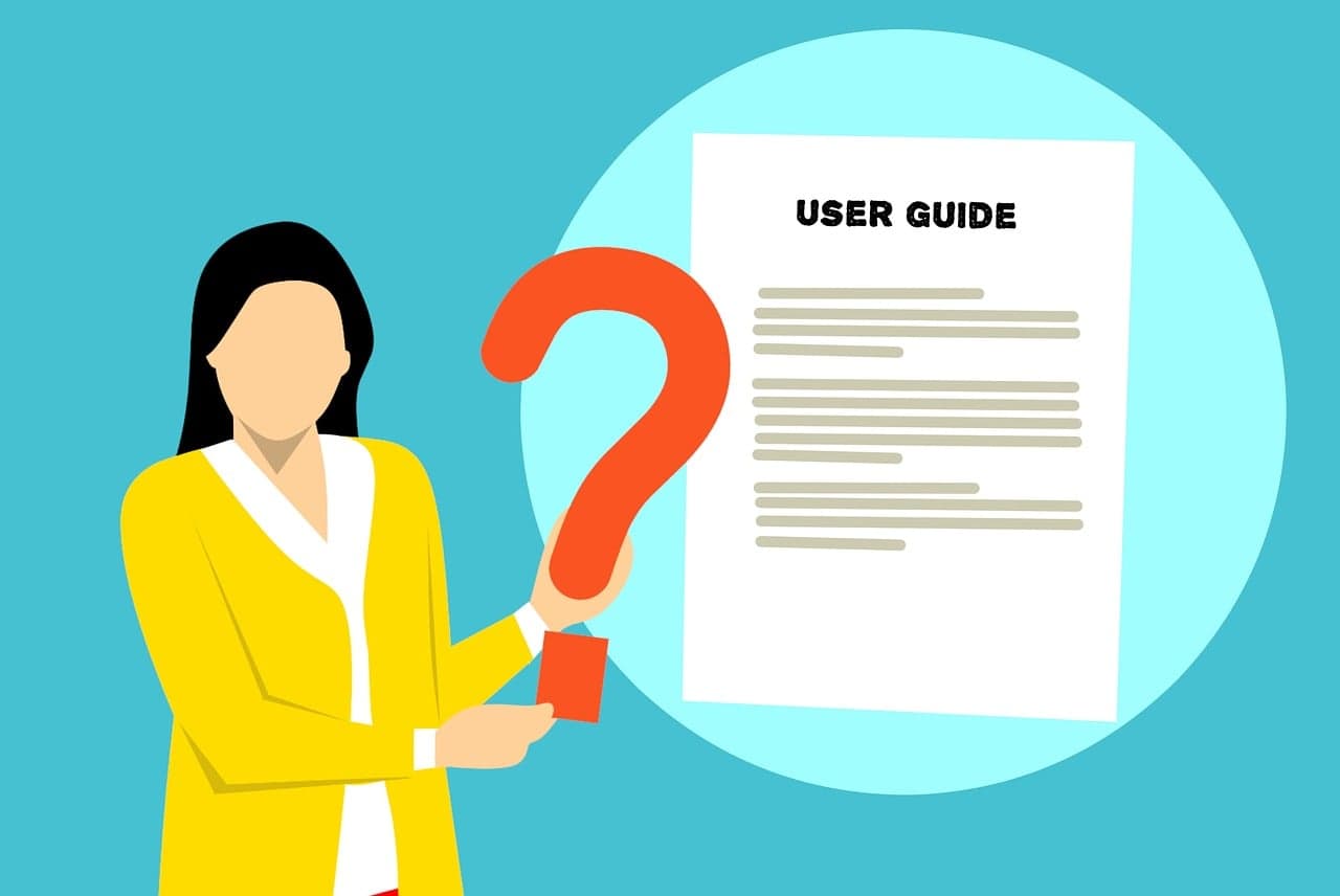 A user guide document illustration